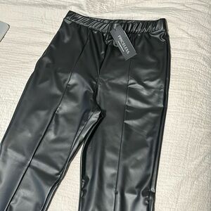 Black Vegan leather pant